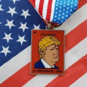 Fiesta Medals San Antonio President Donald Trump 2020 Election Pin - WIN 2024! - Picture 1 of 7