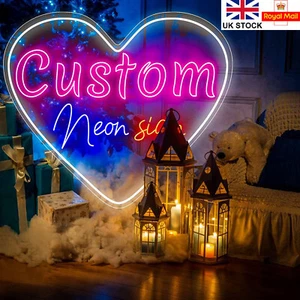 Letrero de luz LED de neón personalizado cumpleaños boda fiesta barra de cerveza para decoración de pared de habitación - Imagen 1 de 10