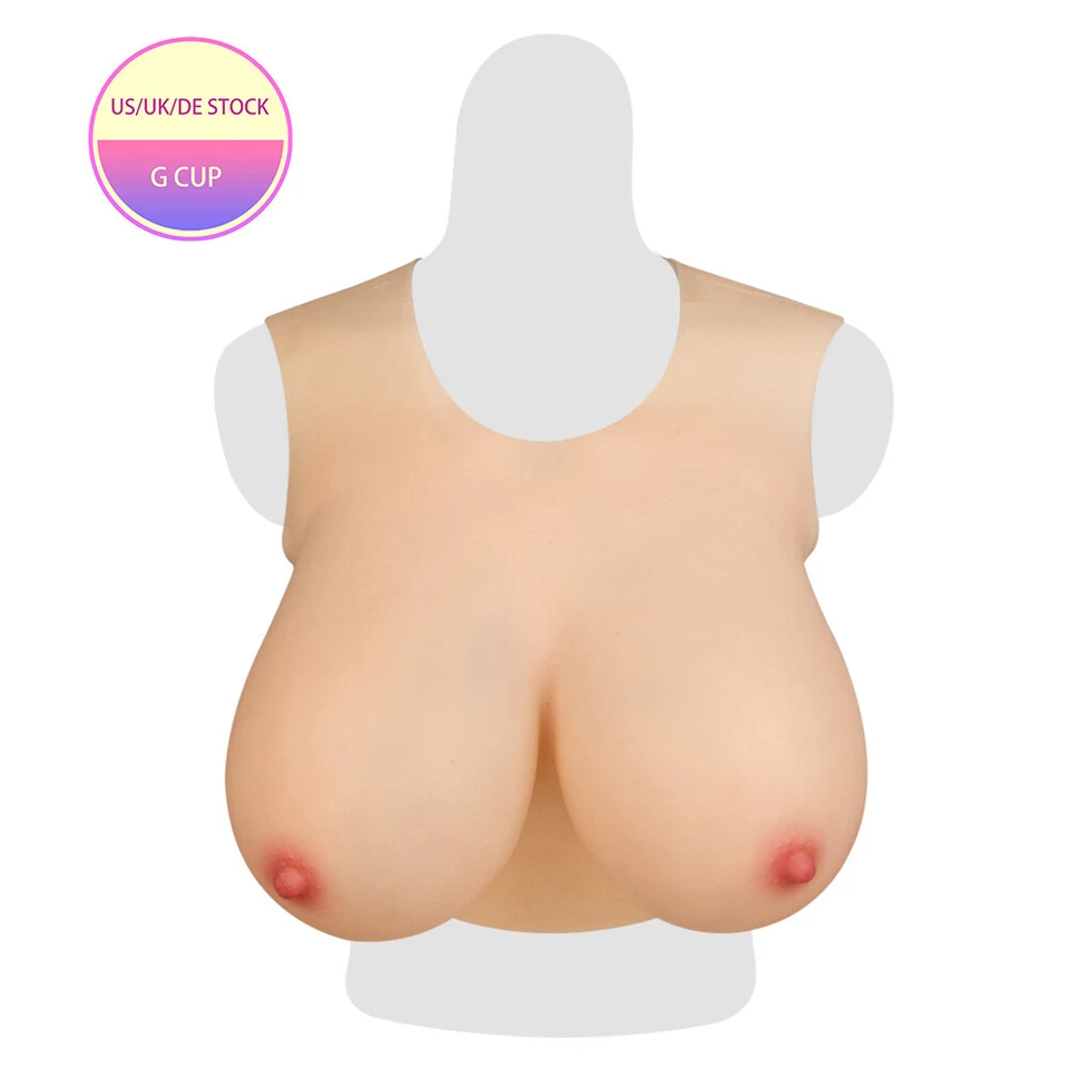 Copo G/H/Z Peitos Enormes Formas de Peito de Silicone Crossdresser Drag Queen Breastplate - Imagem 1 de 4