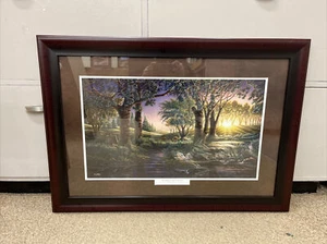 TERRY REDLIN CUSTOM FRAMED / MATTED "Morning on the greens��" B19 - Bild 1 von 1