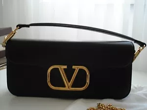Valentino Garavani VLogo Loco Schultertasche/Corossbody schwarz Leder NP 2300,00 - Bild 1 von 21