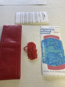 AUTOMARK Steering Wheel Cover SHINY SMOOTH RED VINYL 14"-16" - Picture 1 of 3