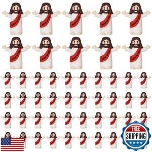 ARCHCRTC 50 Pcs Mini Jesus Figures Tiny Jesus Loves You Figurine Little Relig - Picture 1 of 4