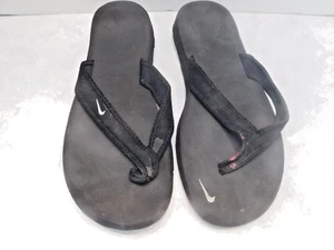 Nike ๐๐Women's Black Thong Sandals Flip Flop Size 7 ๐๐ - Picture 1 of 5