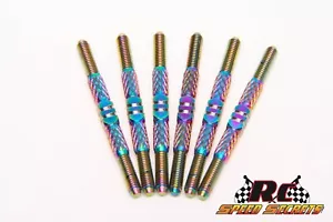 RCSS AE B7/B6-B6.4 TEXTURED 3.5mm Titanium Turnbuckle kit - Picture 1 of 12