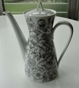 Vtg Modern Rosenthal Germany Form 2000 Loewy Coffee Pot Lid Alain Le Foll Flower - Picture 1 of 6