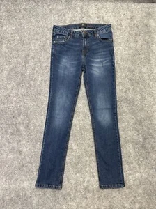 7 For All Mankind Slimmy Jeans Youth Girls Size 14 Blue Dark Wash Denim - Picture 1 of 13