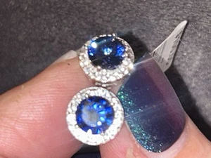 Beautiful New Blue sapphire earrings New With Tags 100 - Picture 1 of 9