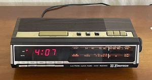 VTG Emerson Electric Clock Radio RED5700B AM/FM Alarm Weather TV Tested Working - Picture 1 of 14