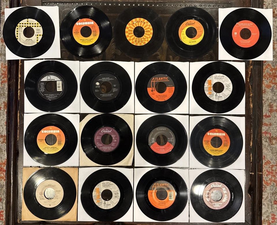 17 Lot VTG 45: Synth-Pop New Wave Soft Alt Pop Rock Ska Punk 80s & 90s Vinyl Set - Изображение 1 из 4