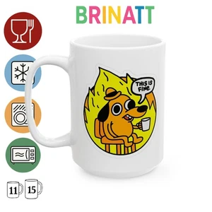 Keramiktasse - This is Fine - Hund - Geschenk lustige Tasse Kaffee - Bild 1 von 13