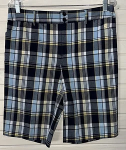 Neu mit Etikett Christopher & Banks Gr. 8 Bermudashorts Madras blau kariert Baumwolle Stretch - Bild 1 von 10