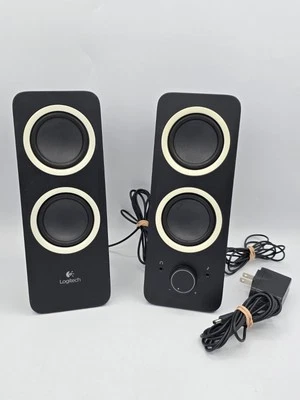 Logitech Z200 10W Multimedia Speakers w/ Power Adapter - TESTED * FREE SHIPPING* - Image 1 of 4