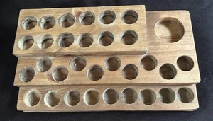 Handmade Wooden Essential Oils Bottles Display 3 Rows Holds 31 * 5-15ml Bottles - Picture 1 of 7
