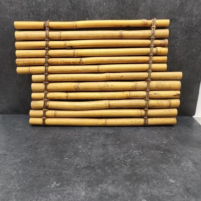 Japanese Bamboo Tea Mat 16.5x10 - Image 1 of 4