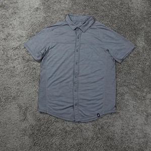 Smartwool Shirt Mens Medium Merino Wool Short Sleeve Button Down Casual - Picture 1 of 7