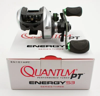 Molinete de isca QUANTUM PT ENERGY S3 EN101HPT 7.0:1 canhoto - Imagem 1 de 4
