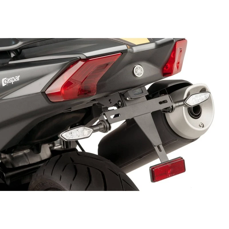 SUPPORT DE PLAQUE D'IMMATRICULATION PUIG POUR YAMAHA T-MAX 530/DX/SX 17-19 NOIR- - Photo 1/1