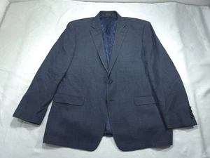 Ralph Lauren Blazer Mens 46R Blue Check Sport Coat Jacket Suit Wool Silk - Picture 1 of 13