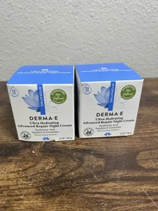 Lot Of 2 Derma E Ultra Hydrating Advanced Repair Night Cream 2 oz Cream - Picture 1 of 9