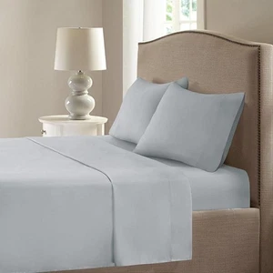 RT Designers Collection Modern Living 100% Pima Cotton Sheet Set King Grey - Picture 1 of 3