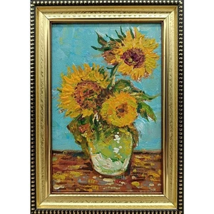 Arte enmarcado Original Pintura al óleo Floral Pintura al óleo Ramo Obra de arte enmarcada - Imagen 1 de 5