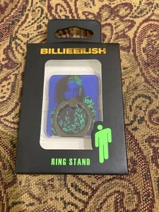 Billie Eilish Rare 2020 Finger Ring Stand Holder Cell Phone New In Box MINT BLUE - Picture 1 of 2