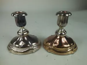 Paar Oneida versilberte Kerzenleuchter versilbert 4 3/4" - Bild 1 von 7