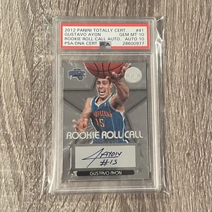 GUSTAVO AYON 41 2012 PANINI TOTALLY CERTIFIED ROOKIE ROLL CALL AUTOGRAPH PSA 10 - Picture 1 of 2