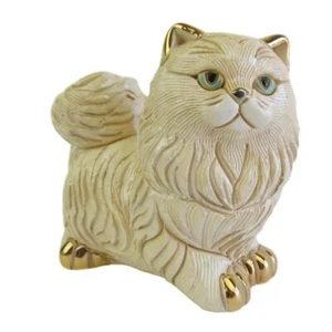 Scultura in Ceramica Gatto d'Angora De Rosa Rinconada - Foto 1 di 8