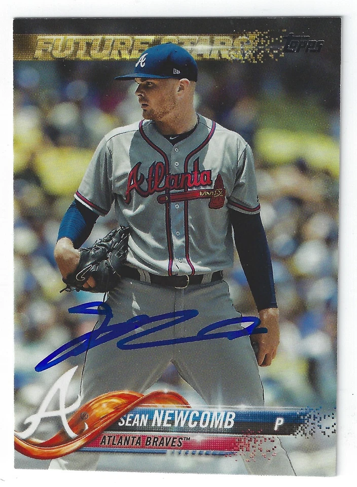 Tarjeta firmada por SEAN NEWCOMB ATLANTA BRAVES ATLETISMO CHICAGO CUBS BOSTON RED SOX Foto 1 de 1