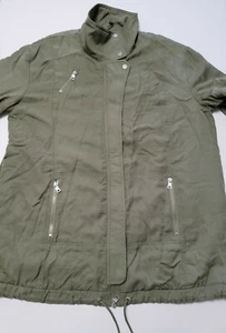 NWT Armani Exchange A|X Womens Medium Olive Military Parka Jacket Oversized - Picture 1 of 12
