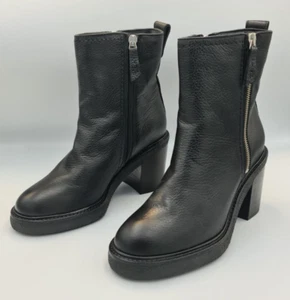 Clarks Cassiano Womens Zip Ankle Boot Black Leather UK Size 5 New In Box. - Picture 1 of 13