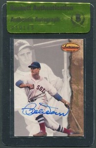 BOBBY DOERR SIGNED 1994 TED WILLIAMS CARD COMPANY #3 RED SOX AUTO BECKETT BAS 1