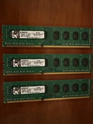 KINGSTON KVR1333D3N9K3/6G 6x2GB PC3-10600U DDR3-1333MHz Desktop DIMM PC RAM 1.5V - Image 1 of 2