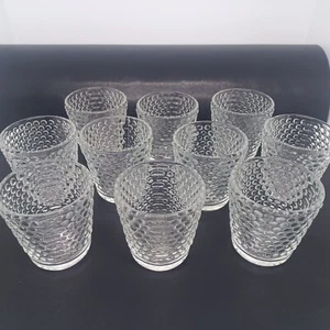 "Juego de 10 candelabros votivos Hobnail vintage palillo de dientes vaso de chupito de té 2,5""" - Imagen 1 de 5