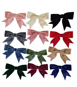 25mm Velvet Ribbon Bows Various Colours and Quantity Craft, Christmas, Clothes - Picture 1 of 25