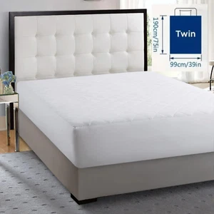 Quilted Mattress Protector, mattress pad Mattress Cover for Twin Size - Picture 1 of 10