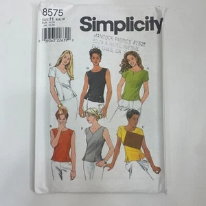 UNUSED 8575 VINTAGE SEWING PATTERN SIMPLICITY TOP WOMENS OPENED - Picture 1 of 1