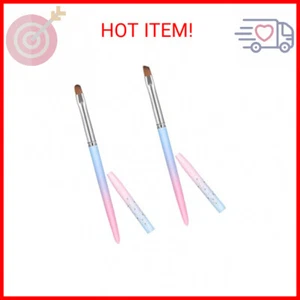 2pcs Nail Polish Clean up Brush, Nail Pen Painting Tools Nail Remover Brush for - Picture 1 of 2
