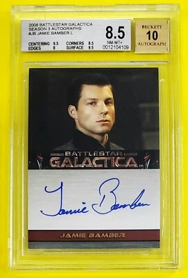 2008 Battlestar Galactica Staffel 3 Autogramm Jamie Bamber BGS 8.5 Nm-Mt + Kfz - Bild 1 von 3