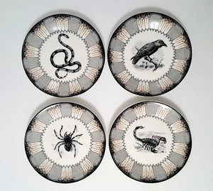 Williams Sonoma S/4 Spooky Soiree Appetizer Plates 6.5" NIB Halloween Holiday - Picture 1 of 11