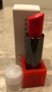 BURBERRY LIP GLOW BALM LIPSTICK #01 Coral With Tester Box & Cap - Picture 1 of 1