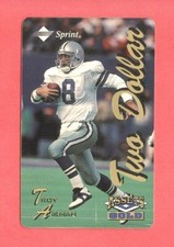 1995 CLASSIC ASSETS GOLD Troy Aikman SP UNUSED $2 PHONE CARD #d 3693/7741 HOF'er