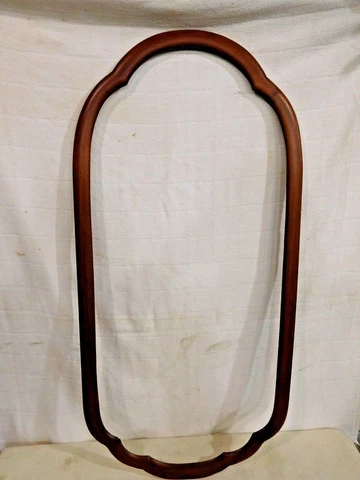 Antique ~ Salvage ~ Mahogany Shaped Mirror Frame                #1781 Cover