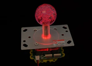 Joystick arcade iluminado LED 2-4-8 vías con parte superior de bola LED roja - Imagen 1 de 4