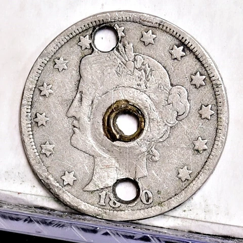 1890 Liberty Nickel - Love Token Button (49906-L) Cover