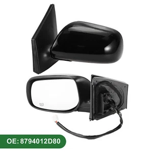 Left Side Door Mirror for Toyota Corolla 2009-2013 Manual Folding Gloss Black - Picture 1 of 7