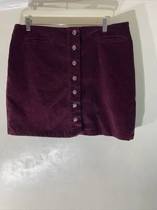 Womens Papaya Plus Size Uk 18 Red Wine Short Length Casual Corduroy A Line Skirt - Picture 1 of 5
