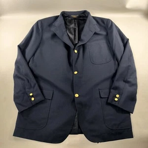 Brooks Brothers Makers Blue Gold Button Blazer Jacket Mens Size 46 - Picture 1 of 12